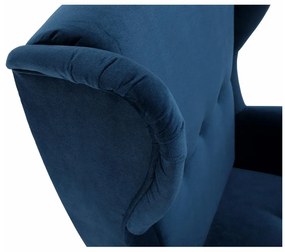 Fotoliu cu urechi Repetidas (albastru + nuc) . 1116491