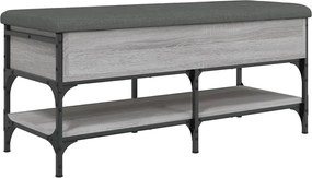 vidaXL Bancă de pantofi, gri sonoma, 102x42x45 cm, lemn prelucrat