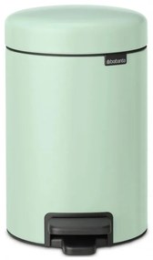Cos de gunoi cu pedala Brabantia NewIcon 1008835, 3 L, Inchidere lina, Baza antiderapanta, Verde deschis