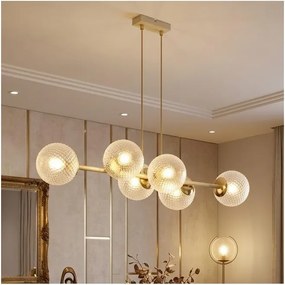 Brilagi - Lustru suspendat pe cablu STELLA 6xE27/60W/230V bej/auriu