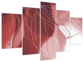 Tablou - Floare abstractă roșie N⁰1 (150x105 cm)