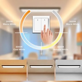 Brilagi - Aplica LED pentru baie FRAME LED/50W/230V 3000/4000/6000K IP44 negru