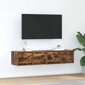 vidaXL Dulapuri TV 2 buc Stejar afumat 60x31x25,5 cm Lemn prelucrat