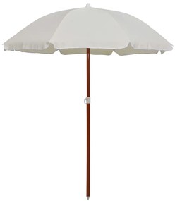 Umbrela de soare cu stalp din otel, nisipiu, 180 cm Nisip, 180 cm