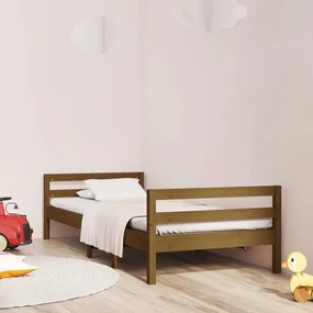 821632 vidaXL Cadru de pat, maro miere, 80x200 cm, lemn masiv de pin