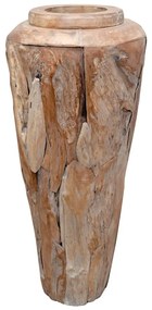 Vaza decorativa, 40 x 100 cm, lemn masiv de tec 40 x 100 cm