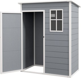 Outsunny Magazie pentru Gradina, Fereastra si Ventilatie, Gri