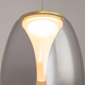 Pendul LED design decorativ Splash auriu/gri