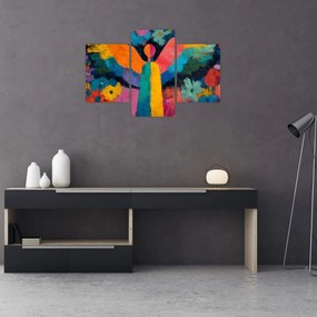 Tablou - Înger abstract cu flori (90x60 cm)