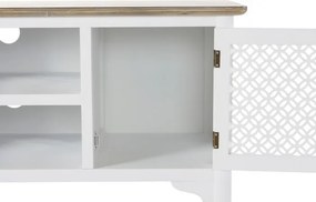 Comoda TV alba , din lemn de molid „Rustic Elegance”