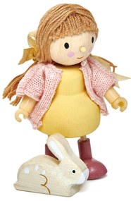 Tender Leaf Toys - Figurina Amy si iepurasul din lemn