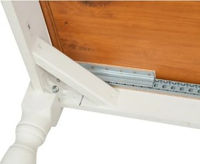 Masa pliabila, L90(180) 90 H80 cm, culoare nuc alb antic, Lemn masiv