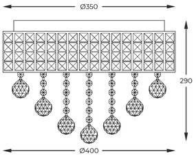 Plafonieră Zuma Line 19027-M CAPRI 6xG9/25W/230V argintiu