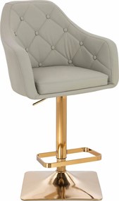 HR831KW Scaun Culoare in Piele Ecologica Premium Soft cu Bază Aurie