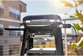 Gratar electric Weber Lumin Compact WB91010979DL, 2200 W, 315 °C MAX, Grill din fonta emailate cu portelan, Negru