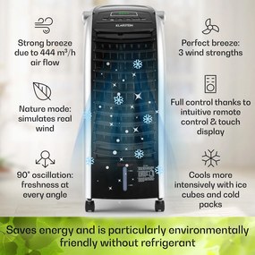 Klarstein Maxfresh, răcitor de aer, ventilator, 4 in 1, 6 l, 65 W, telecomandă, 2 x pastile de răcire