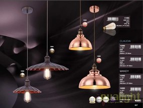 Lustra,Pendul Industrial Style, diam.28,5cm, finisaj cupru, MANDY 15083 GL