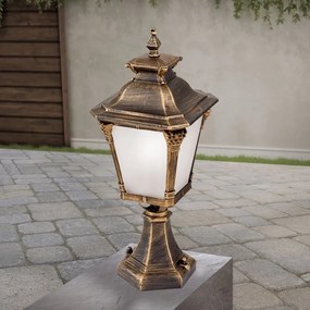 Stalp exterior stil clasic IP23 H57cm Aiko AL 11-1139/1 Patina OR