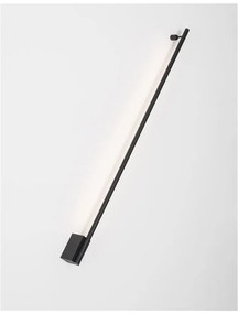 Aplica de perete LED design liniar GROPIUS negru, L-90cm, H-7cm