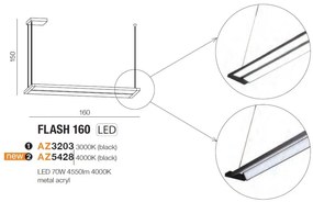 Lustra LED reglabila design modern Flash 160