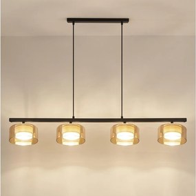 Brilagi - Lustră suspendată AURA LUX 4xGX53/30W/230V negru/auriu