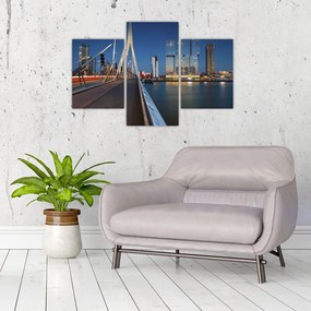 Tablou - Amurg în Rotterdam, Olanda (90x60 cm)