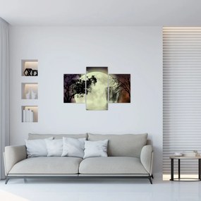 Tablou - Lună plină deasupra apei (90x60 cm)