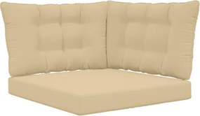 vidaXL Perna pentru canapea de exterior 3 pcs Bej Poliester