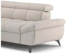 Canapea colțar extensibilă în L MARANO stânga, bej