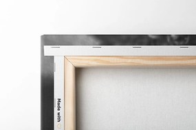 Tablou trandafir și inimioară în iută în design vintage alb-negru
