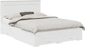 vidaXL Cadru de pat cu sertar cu headboard cu depozitare Lemn compozit