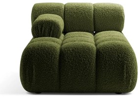 Modul pentru canapea modulară verde cu tapițerie din țesătură bouclé (cu colț pe partea stângă ) Bellis – Micadoni Home