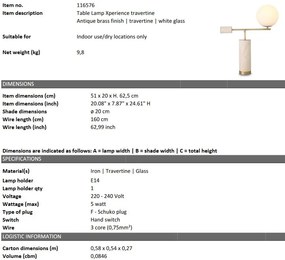 Lampa de masa design LUX Xperience alb
