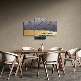 Tablou - Albastru și aur abstracție N⁰1 (90x60 cm)
