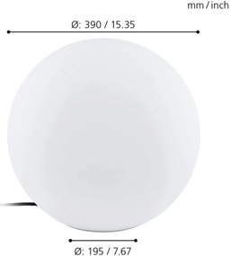 Eglo 98106 - Lampă LED RGBW exterior MONTEROLO-C 1x9W 230V IP65 Ø390