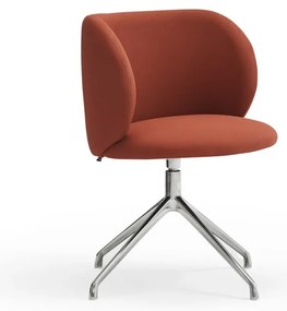 Scaun de sufragerie cărămiziu tapițat Mogi – Teulat