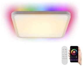 Plafonieră LED RGB+CCT dimabilă Immax NEO 07168-W40 50W/230V Wi-Fi Tuya alb + telecomandă