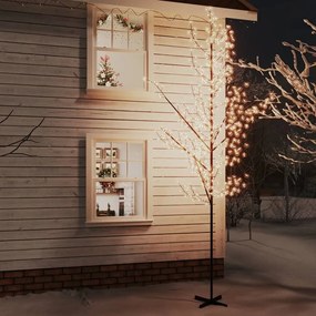 Copac cu flori de cires cu LED, 672 LED-uri alb calde, 400 cm 400 cm, 1
