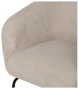 Fotoliu bej cu tapițerie din chenille Classic – Ixia