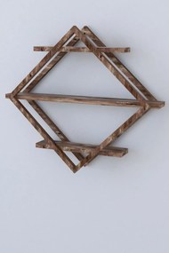 Resigilat:Raft de perete din lemn Platy Homs, maro