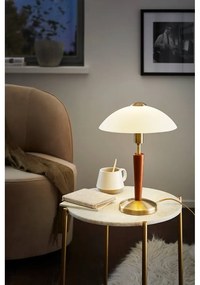 Veioză gri/maro cu intensitate reglabilă cu abajur din sticlă (înălțime 35 cm) SOLO 1 – EGLO