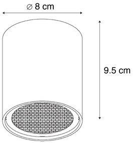 Spot de design negru - Tubo Honey