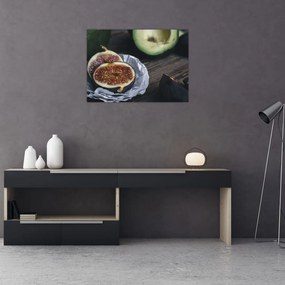 Tablou pe sticlă cu fistic și avocado (70x50 cm)
