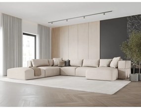 Colțar bej (cu colț pe partea stângă /în formă de "U") Esther – Milo Casa