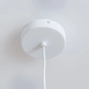 Lustră pe cablu ETNA II 1xE27/15W/230V diam. 18,5 cm albă