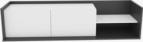 Comoda TV KROG, gri antracit/alb, PAL melaminat, 160x35x37 cm