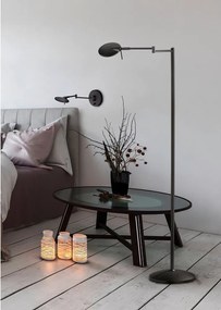 Aplică de perete negru-mat LED cu structură flexibilă/cu intensitate reglabilă Kazan – Trio