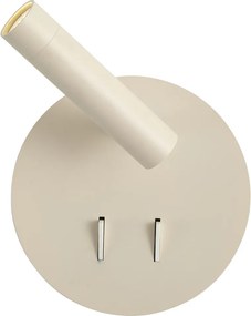 Lampă de perete modernă bej, inclusiv LED cu USB-C - Croft
