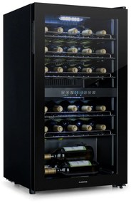 Klarstein Shiraz 29 Duo, frigider pentru vin, 2 zone, 80 l/29 sticle, 5 - 22 °C, atingere, negru
