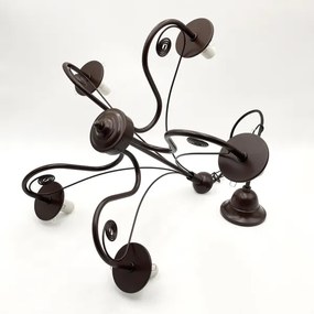 Lustră pe lanț Brilagi COTTAGE 5xE14/40W/230V maro